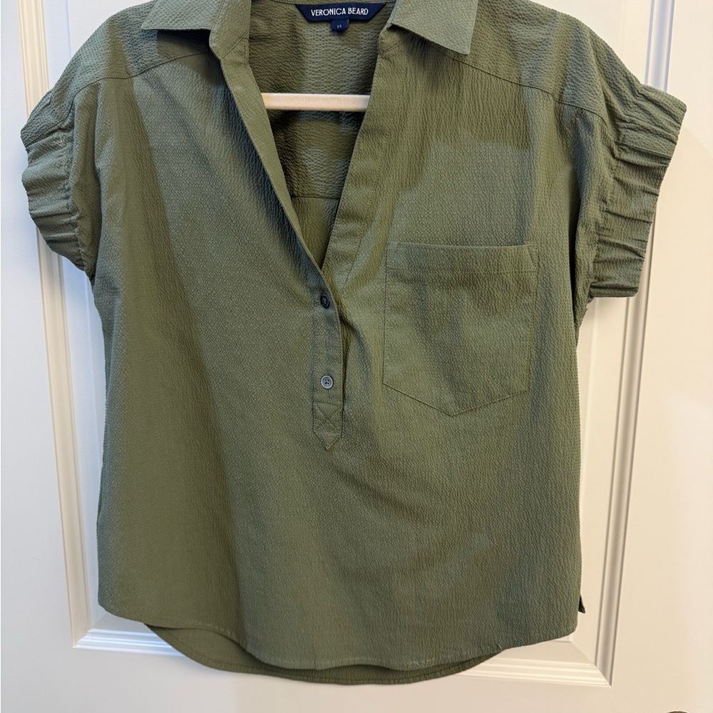 Veronica Beard Olive Green Top XS